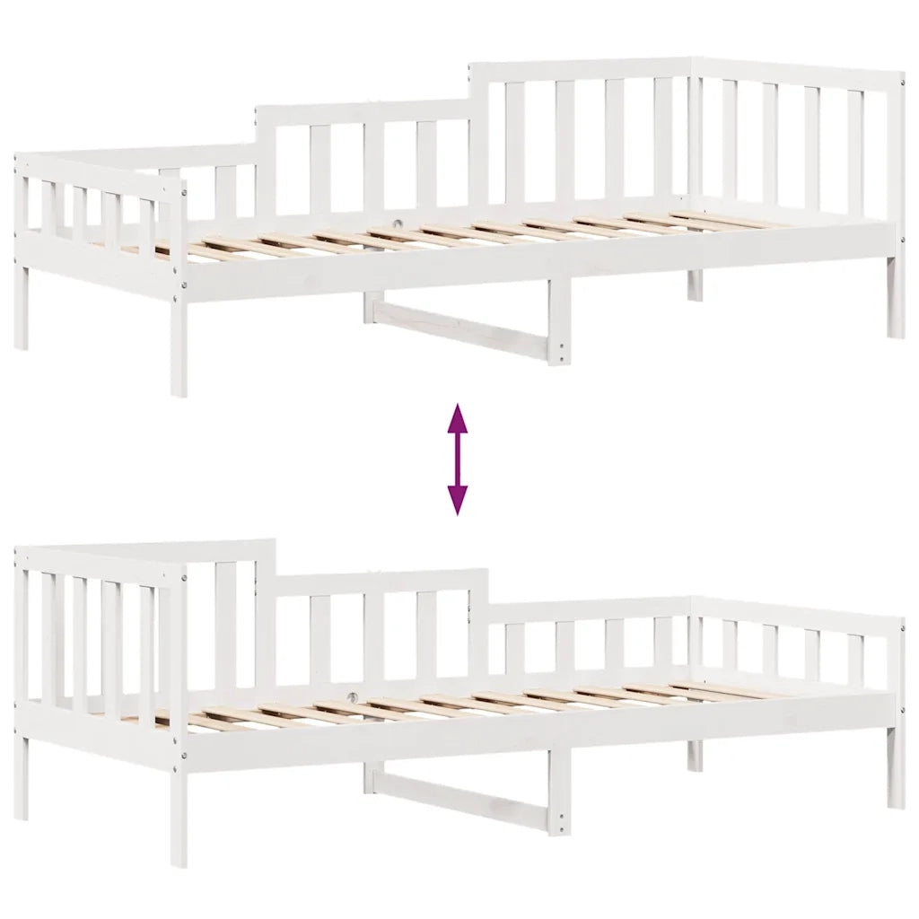 vidaXL Dormeuse con Cassetti Bianca 80x200 cm Legno Massello di Pino