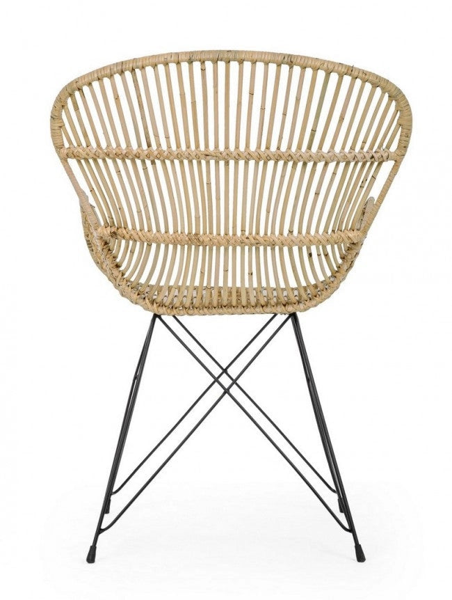 Set 4 Poltrone 62x68x85h cm Venturs Naturale