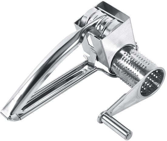 Raspante per Formaggio Rotativo Multifunzionale in Acciaio Inossidabile - 1 Cylindro - Taglio/Snipperaggio - 20x11,6x5,5cm