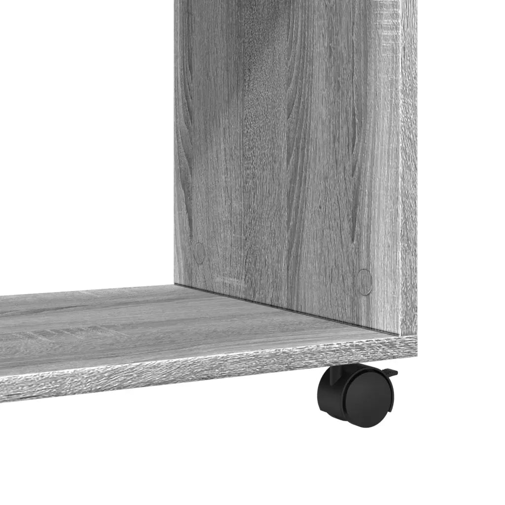 Tavolino con Ruote Grigio Sonoma 70x35x60 cm in Truciolato 853151
