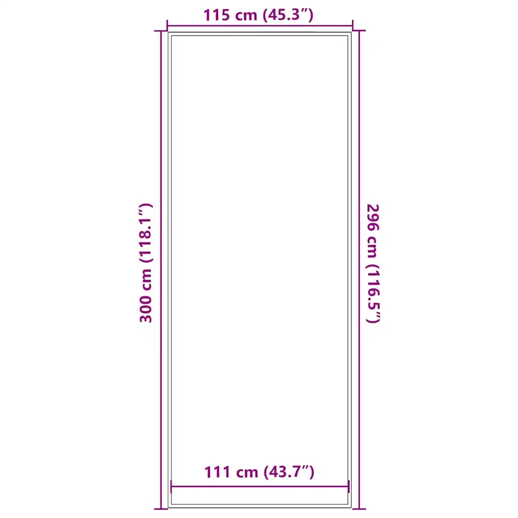 vidaXL Zerbino Marrone 115x300 cm