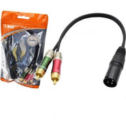 Trade Shop - Cavo Adattatore Audio Da Xlr Maschio A 2 Rca 30cm Per Microfono Splitter Kl-9245 -