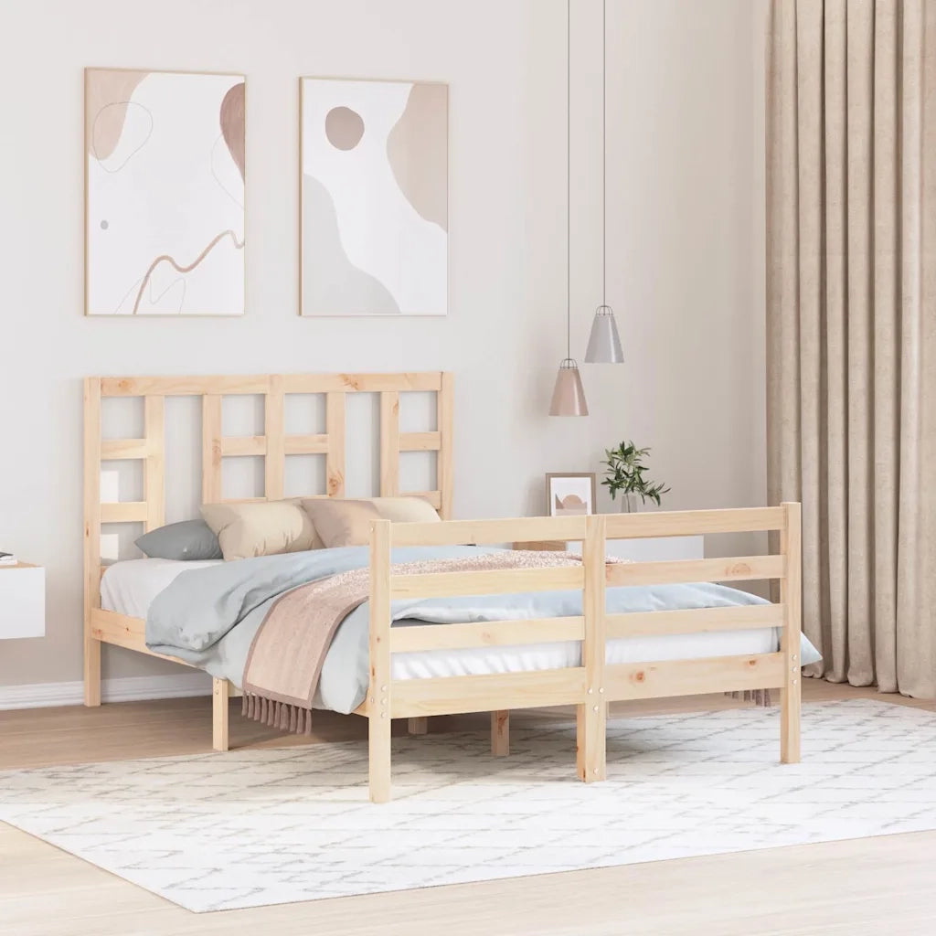 Giroletto con Testiera Small Double-Struttura Letto in Legno Massello 460071