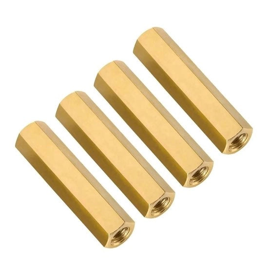 Componente di allineamento femminile in ottone - Spaziatura tra componenti - Adatto a vari progetti - M2.5x11mm - Acciaio inossidabile - Guscio di protezione in oro - 2,5x11mm