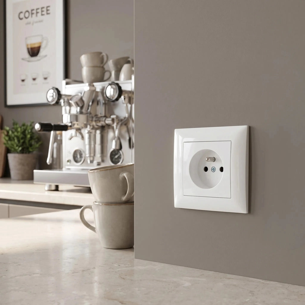 Presa Singola Con Messa A Terra Oste Jnh001-g White