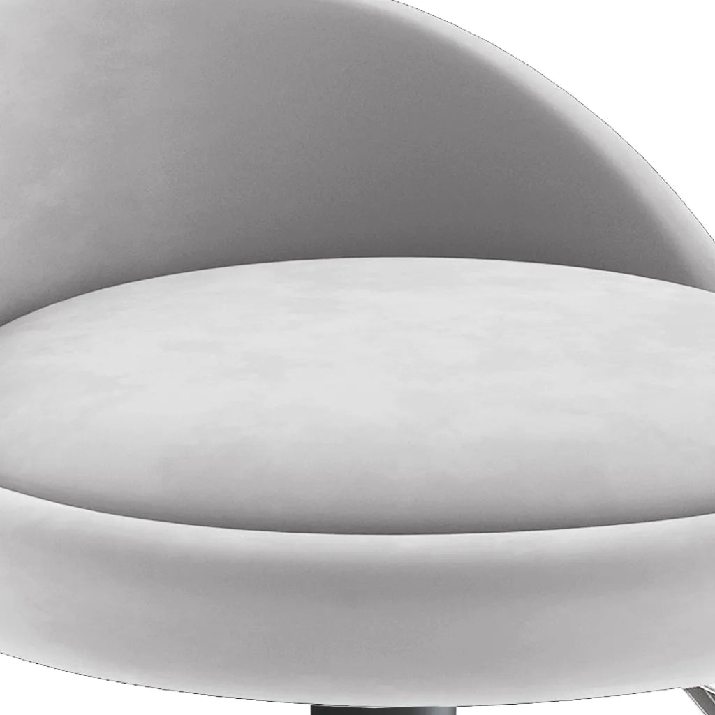 Sgabello da Bar Grigio Chiaro in Velluto cod mxl 57295