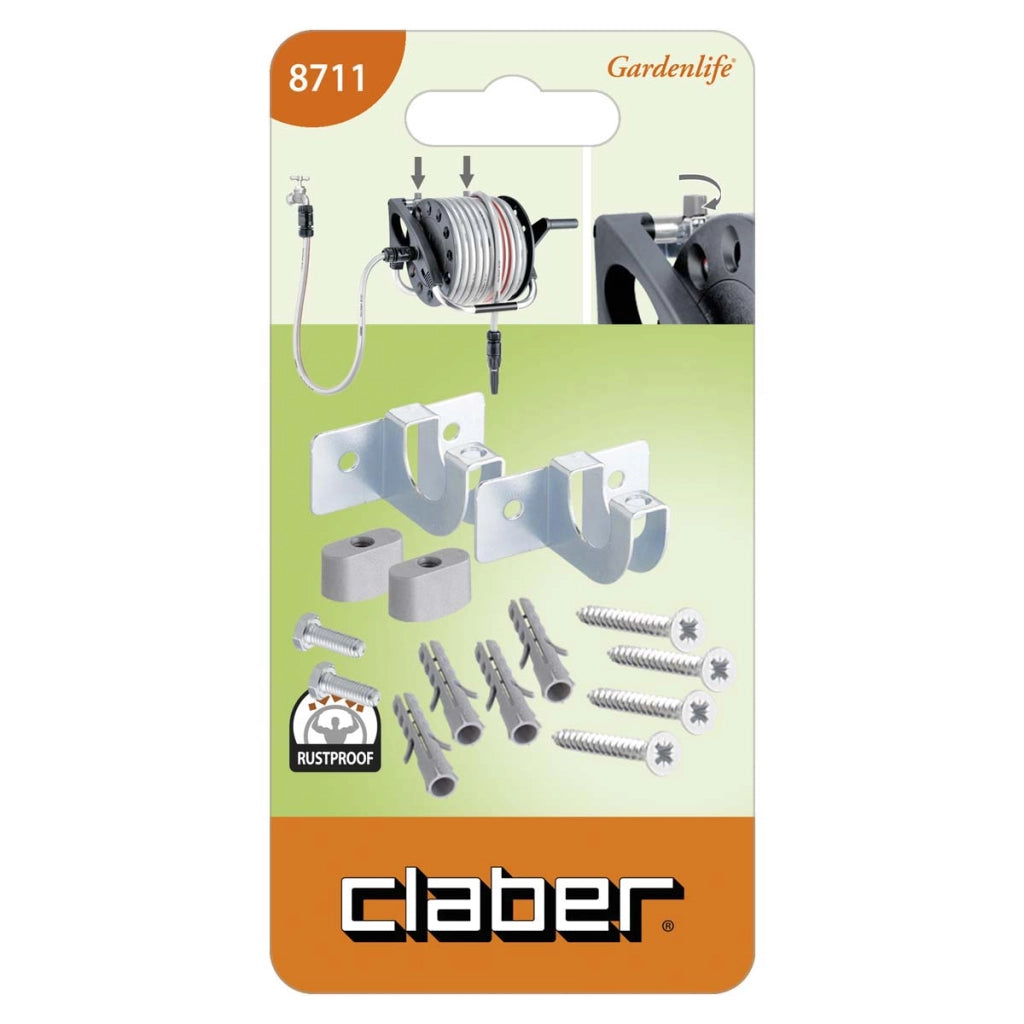 STAFFE DA PARETE PER AVVOLGITUBO IN BLISTER 8711 - 1 blister CLABER