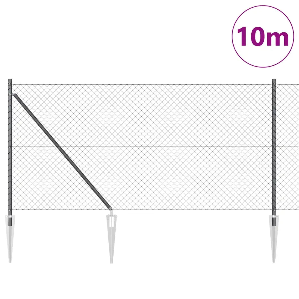 Palo della recinzione Grigio 10 x 1 m (rete 40 x 40 mm)