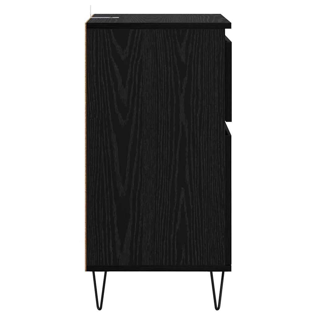 Credenza-Buffet-Armadio da cucina Rovere nero 35 x 40 x 70 cm Legno multistrato 704542