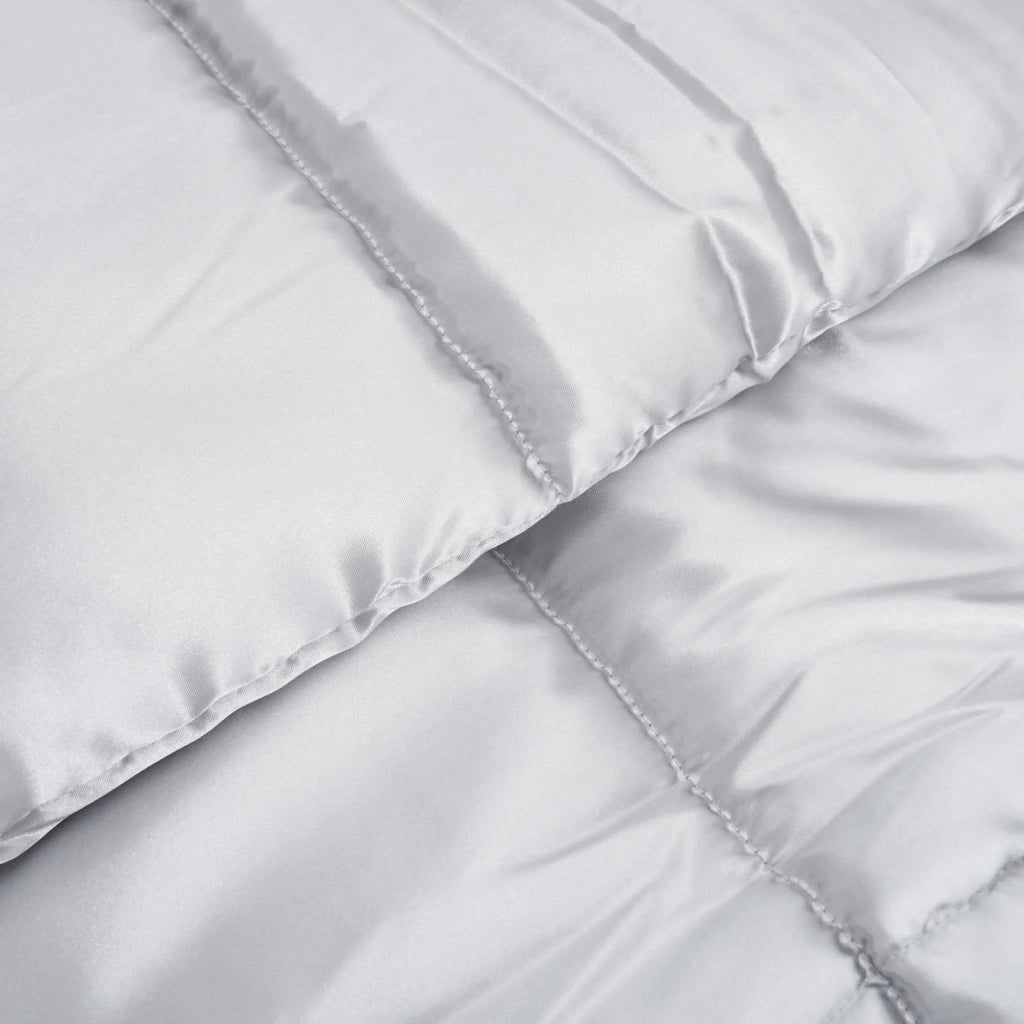 Piumone | Duvet Completo Annuale Argento 240 x 260 cm Satin e Micropile