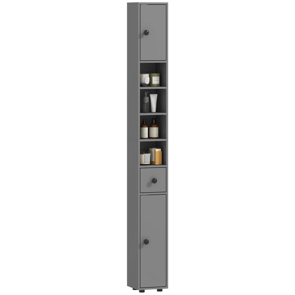Mobile Bagno ¨C zephmum ¨C Grigio, Truciolato, 60x30x180 cm