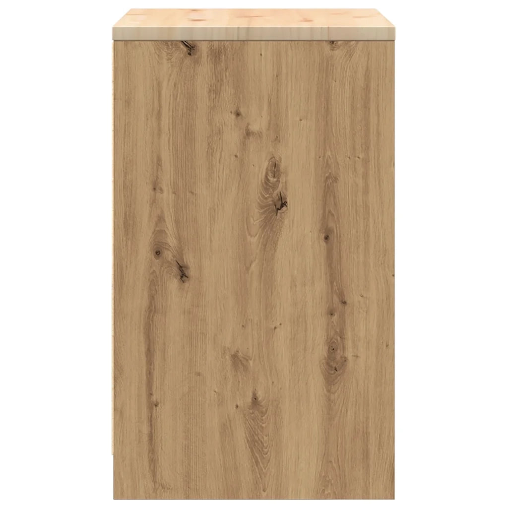 Armadietto per Garage in Rovere Artigianale 60x51x85 cm