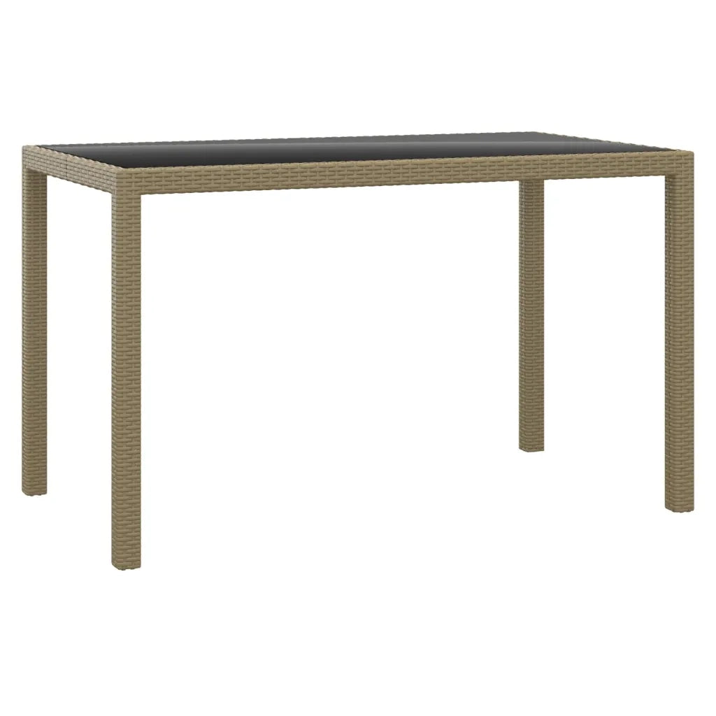 Set da Pranzo da Giardino 3 pz | Set Salotto da Giardino con Cuscini in Polyrattan Beige
