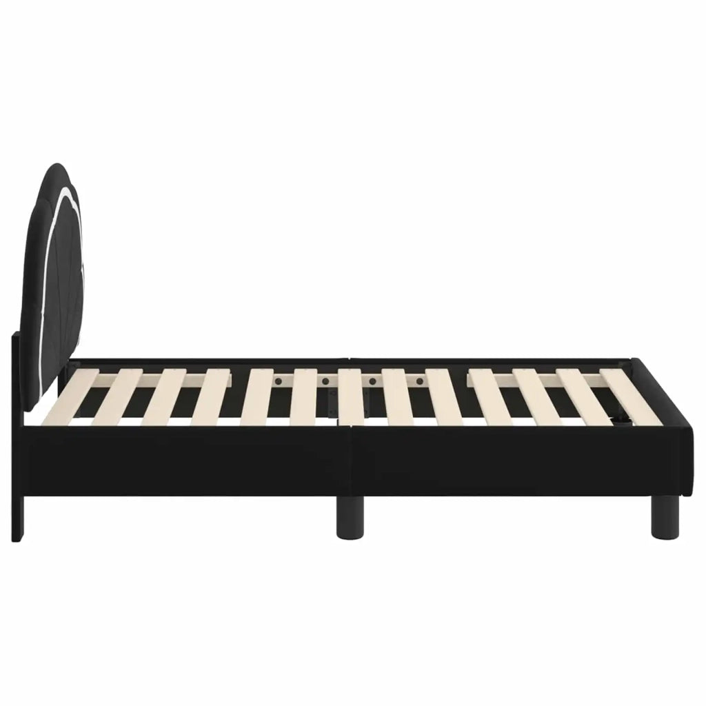 Struttura letto per bambini con testata Nero 70 x 140 cm