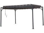 Pergola bioclimatica in tessuto "Lodge" da 3 x 4 m - Antracite