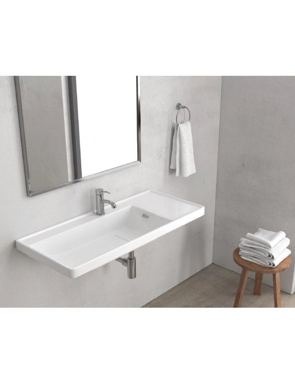 Lavabo sospeso QUATTRO rettangolare 100x45x19 cm