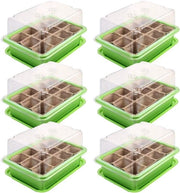 Kit di Coltivazione con Mini Giardino - Contenitori di Coltivazione - 6 Pezzi - Giardino Interno - 20,5 x 15,5 x 11 cm