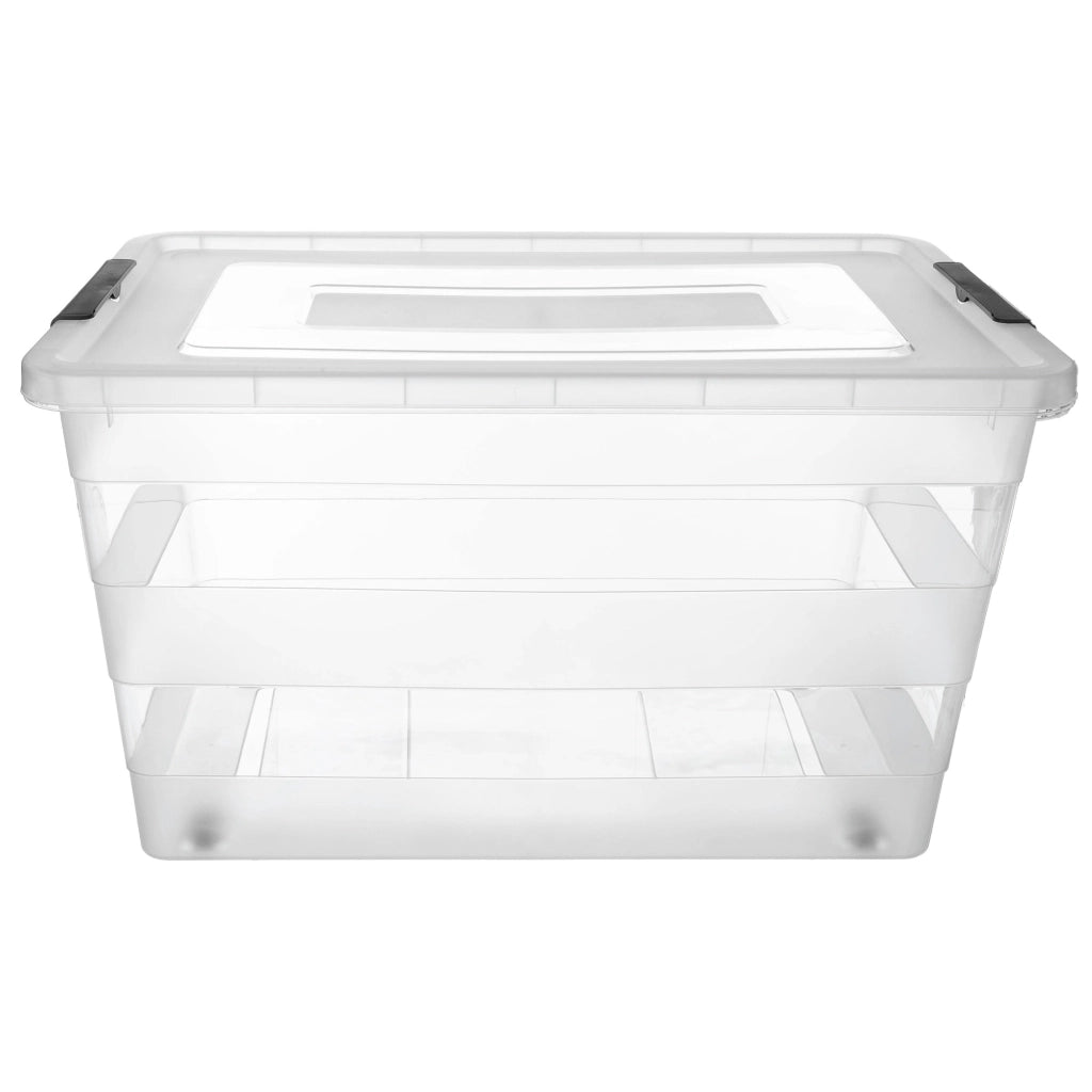Organizzatore per giocattoli in plastica KADAX da 55 litri con coperchio