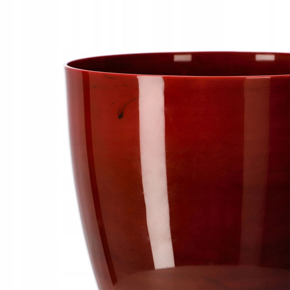 Coprivaso KADAX da 14 cm, vaso per fiori in marmo rosso, supporto per fiori da soggiorno