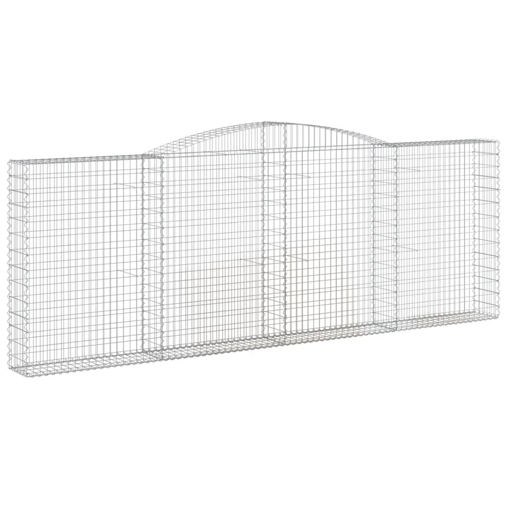 Cesti Gabbioni ad Arco 2 pz 400x30x140/160 cm Ferro Zincato 3146892