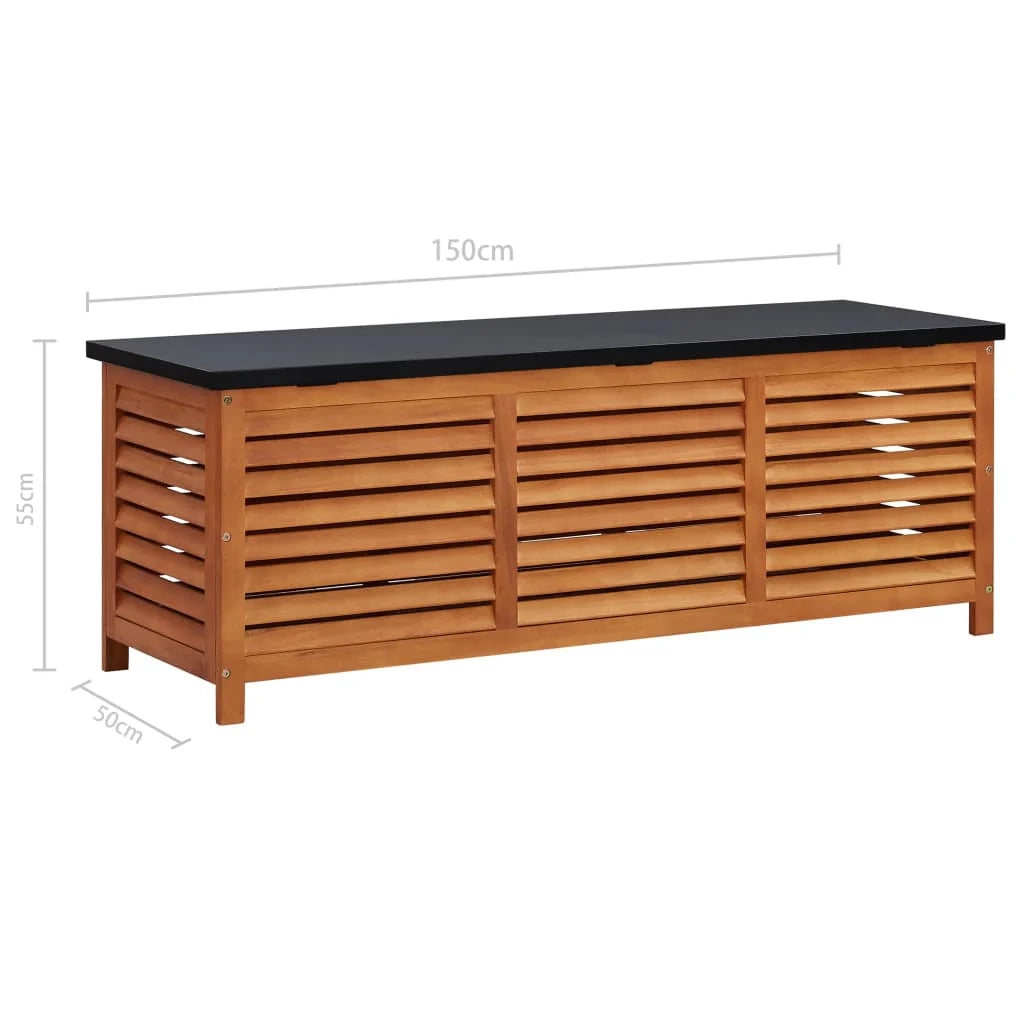 Cassapanca da giardino/box 150 x 50 x 55 cm eucalipto massiccio 02_0013009