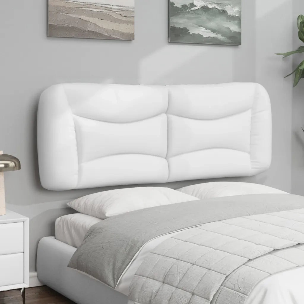 Cuscino Testiera Hvar Bianco 137 cm in Similpelle 376073