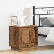Comodini con Luci LED 2 pcs Legno Vecchio 44x34,5x45 cm