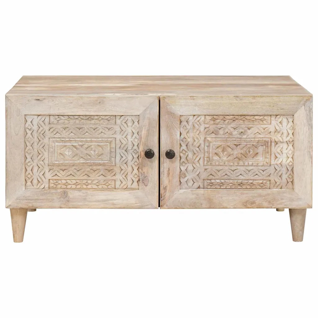 vidaXL Tavolino da salotto con archiviazione Beige 80 x 50 x 40 cm
