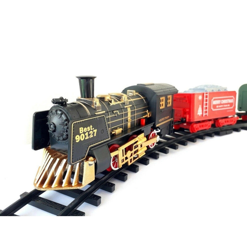 Trade Shop - Trenino Elettrico Con Luci E Suoni Sotto Albero Di Natale Diametro ø 78cm 90127 -