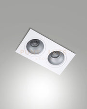LEON CORNICE DI FARETTI INCASSO 2 LUCI BIANCA ATTACCO GU10 24X12,8CM
