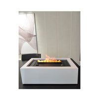 Camino a Vapore da Tavolo Laguna Serbatoio da 1,5 L Cornice in MDF Bianco