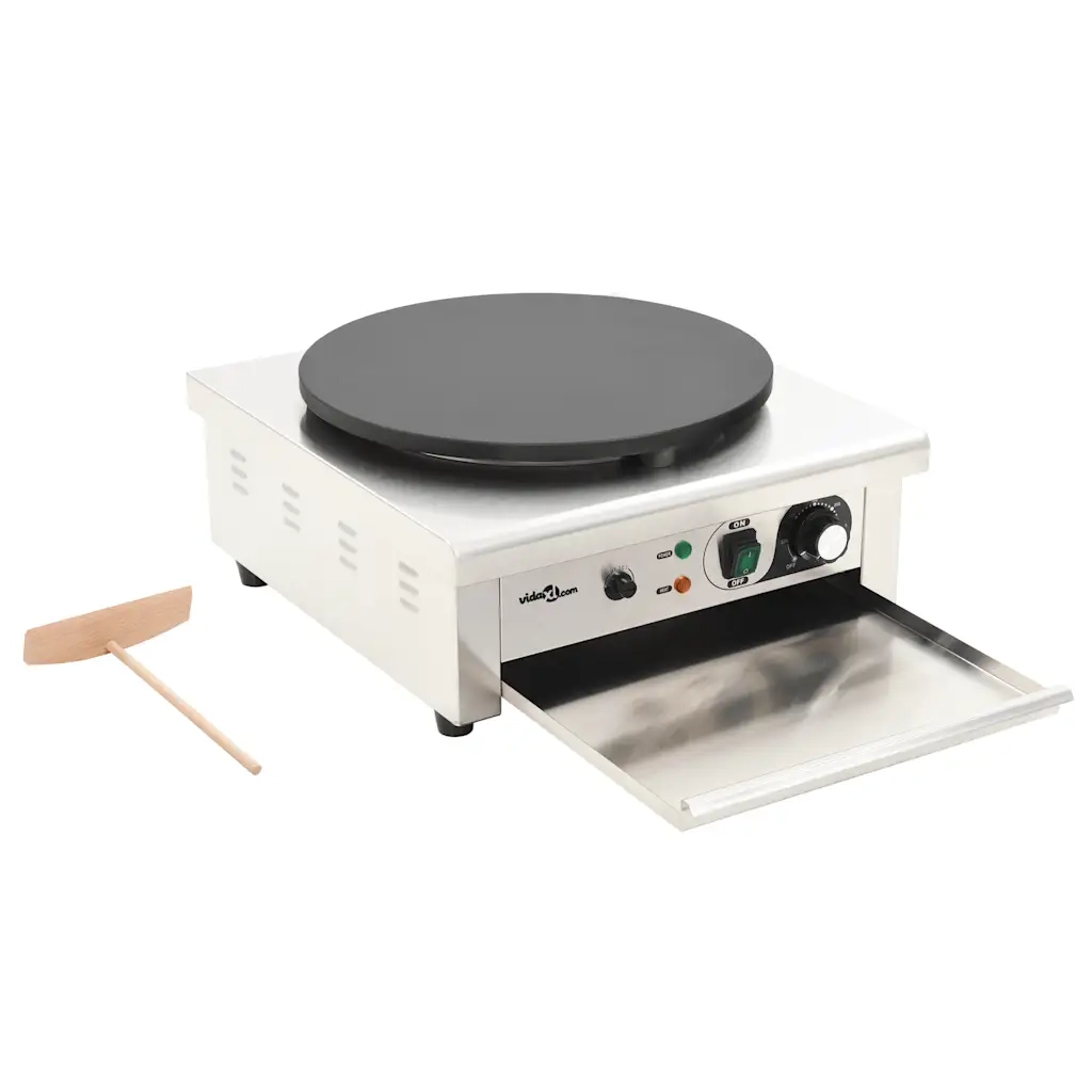 Piastra Elettrica per Crepes con Vassoio Estraibile 40 cm 3000 W 50740