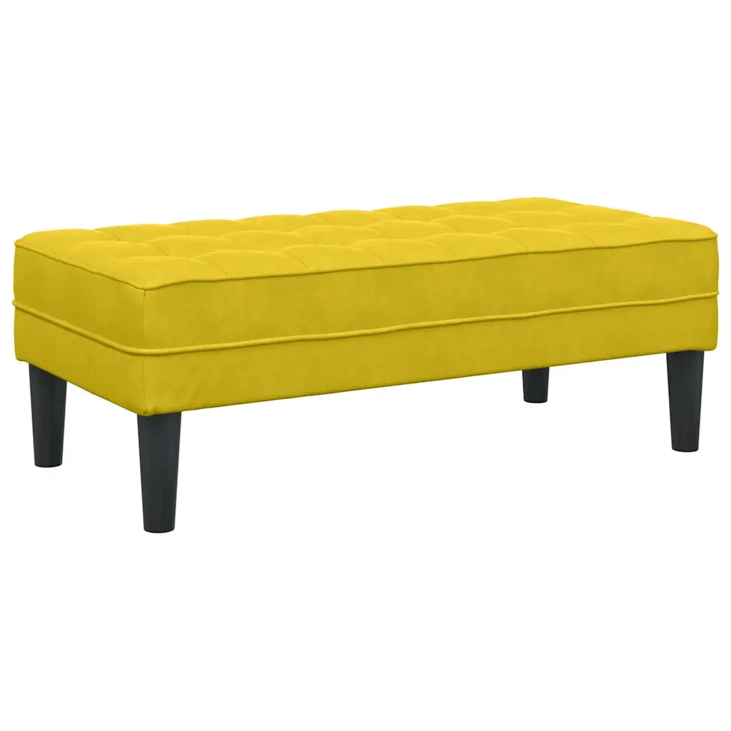 panchina con cuscino Giallo 113 x 57 x 39 cm Velluto 42001954