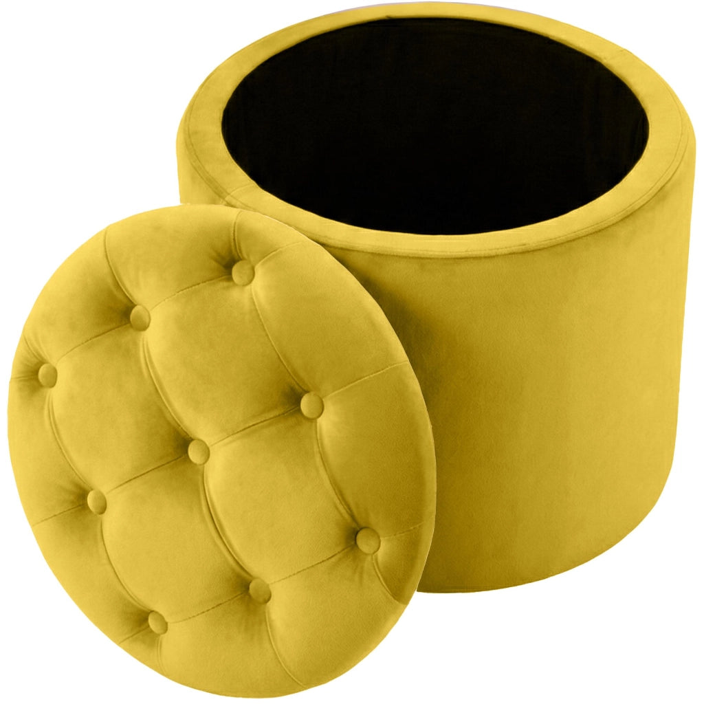 Pouf Contenitore Pantin In Velluto giallo