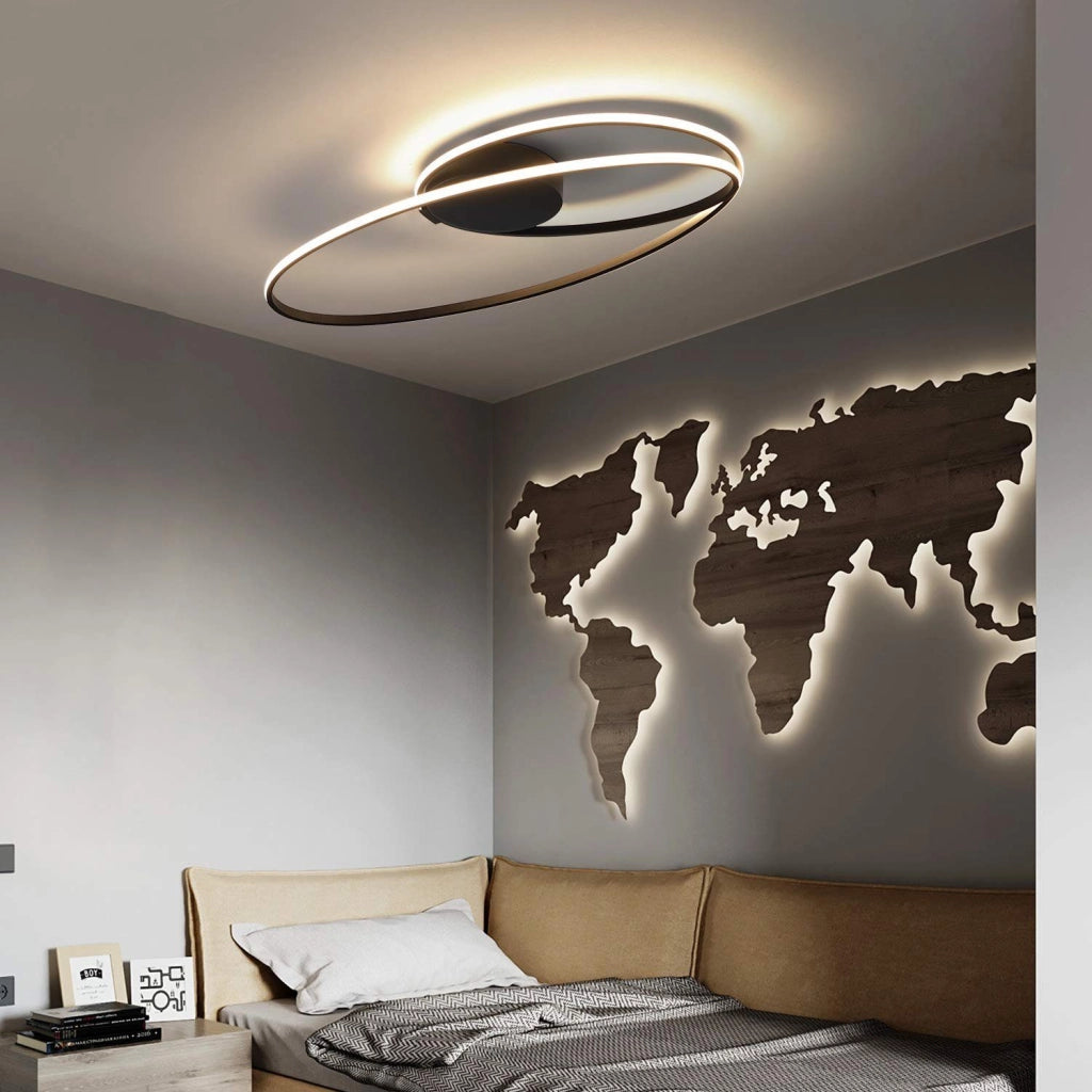 ZMH Lampada da soffitto plafoniera LED moderna ad anello 36W per soggiorno interni
