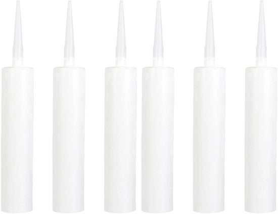 Kit di applicazione per silicone a vuoto - 6 pezzi - Attrezzatura per sigillatura - Flaconi per applicazione dell'adesivo - Attrezzatura per cemento - Applicazione facile - Kit per applicazione