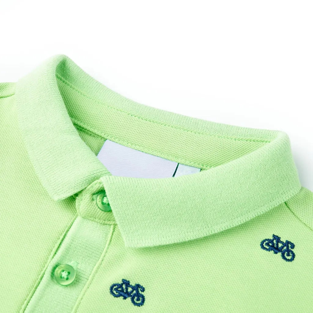 Polo da Bambino Verde Neon 92