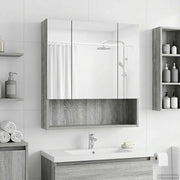 Mobiletto per specchio da bagno Grigio Sonoma 60 x 14.5 x 70 cm