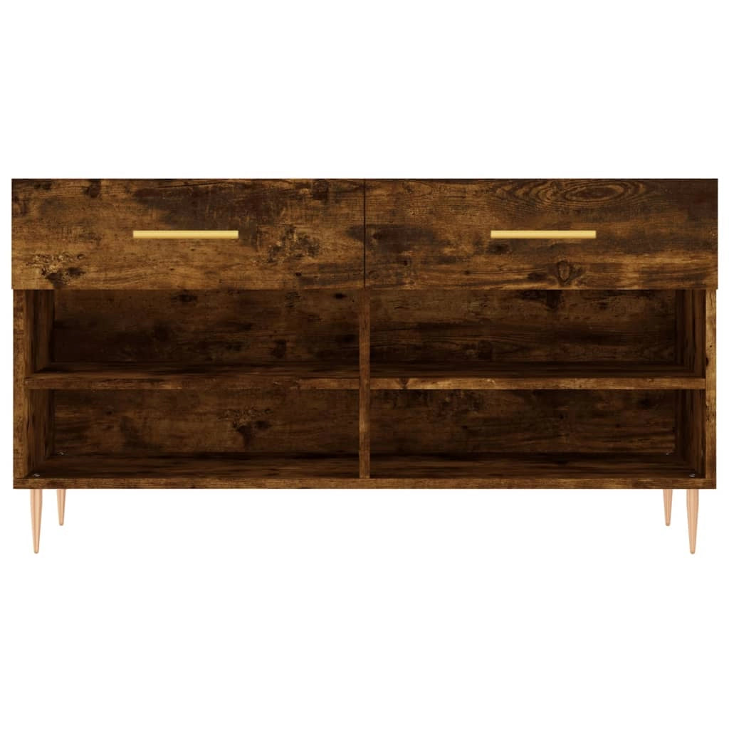 Panca portascarpe/stivali cassettiera scaffale mobiletto portaoggetti per ingresso 102 x 35 x 55 cm legno ingegnerizzato marrone 02_0022916