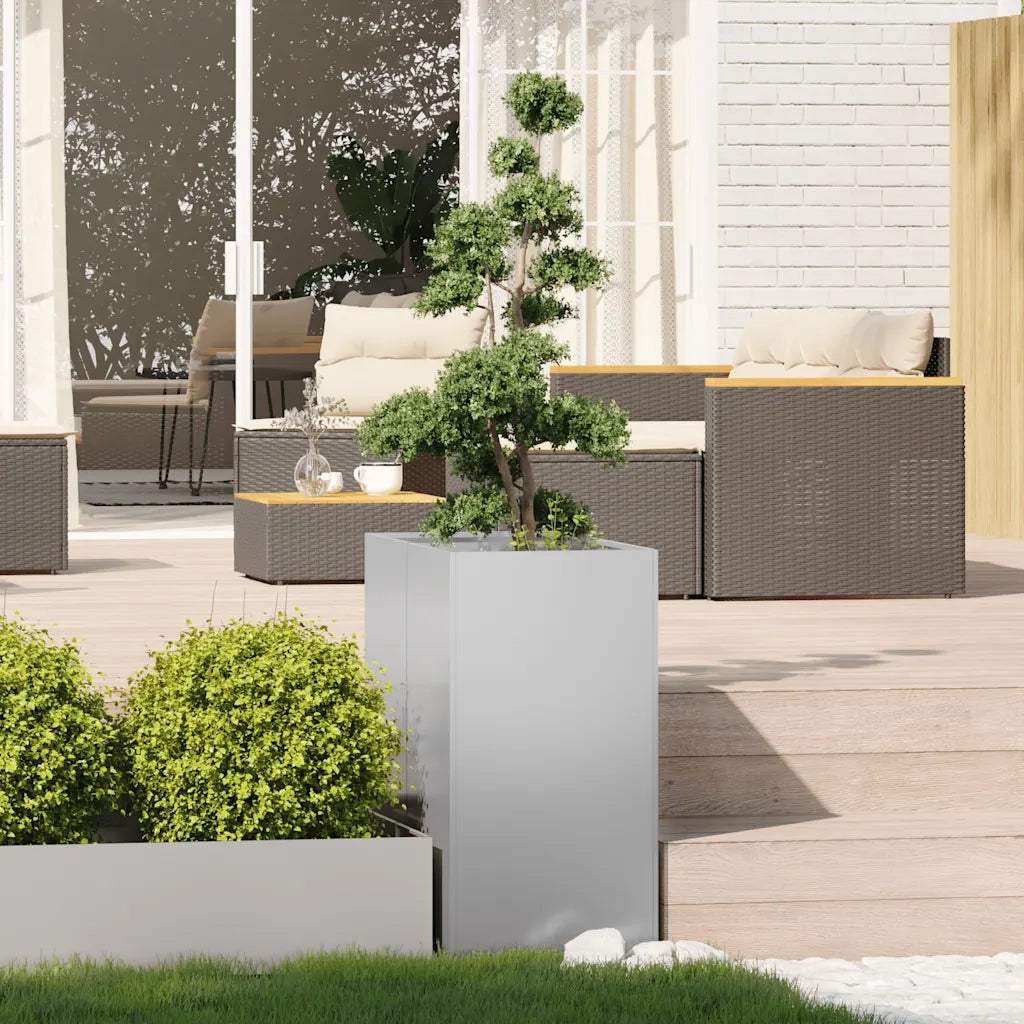 Fioriera | Cassetta per fiori | Vaso 40x80x80 cm in Acciaio Zincato