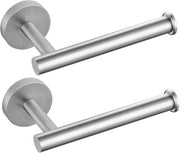 Supporto per carta igienica, Supporto per carta igienica perforato, fissaggio a parete, acciaio inossidabile SUS304, bagno, cucina, supporto per carta igienica 2-pack (nickelato)