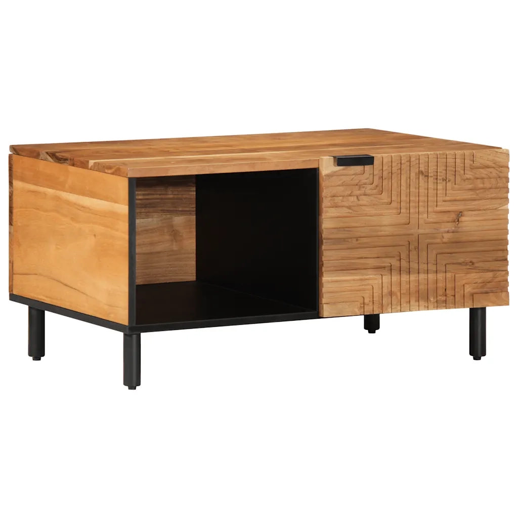 Tavolino da Salotto 80x50x40 cm Legno Massello di Acacia