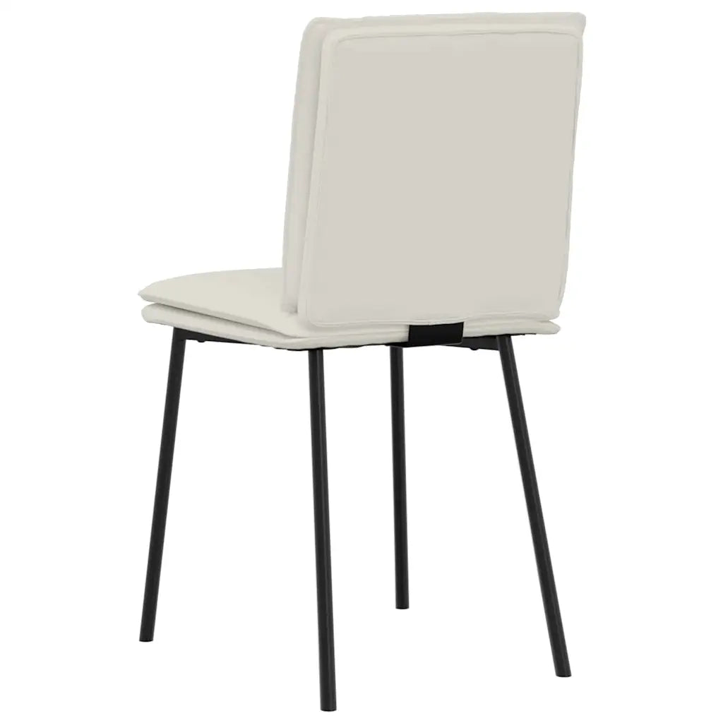 vidaXL Sedie da Pranzo 2 pz Crema in Velluto