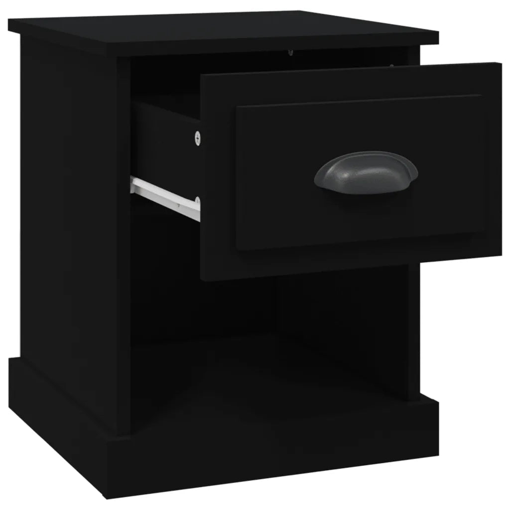 Comodini 2 pz-Set di 2 Tavolino da notte Neri 39x39x47,5 cm in Legno Multistrato 164245