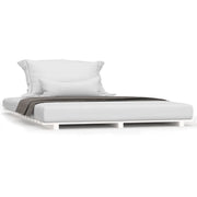Letto matrimoniale | Letto per adulti | Letto senza Materasso Bianco 140x190 cm Legno Massello di Pino