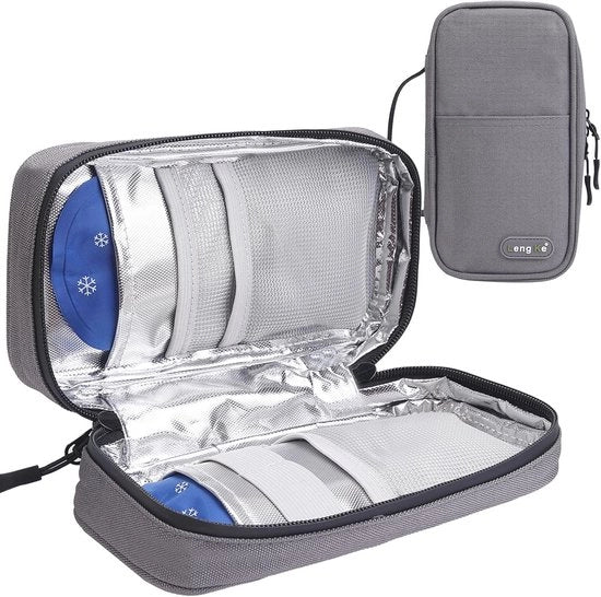 Portatile Borsa di Raffreddamento per Insuline con Gel Packs per Medicinali