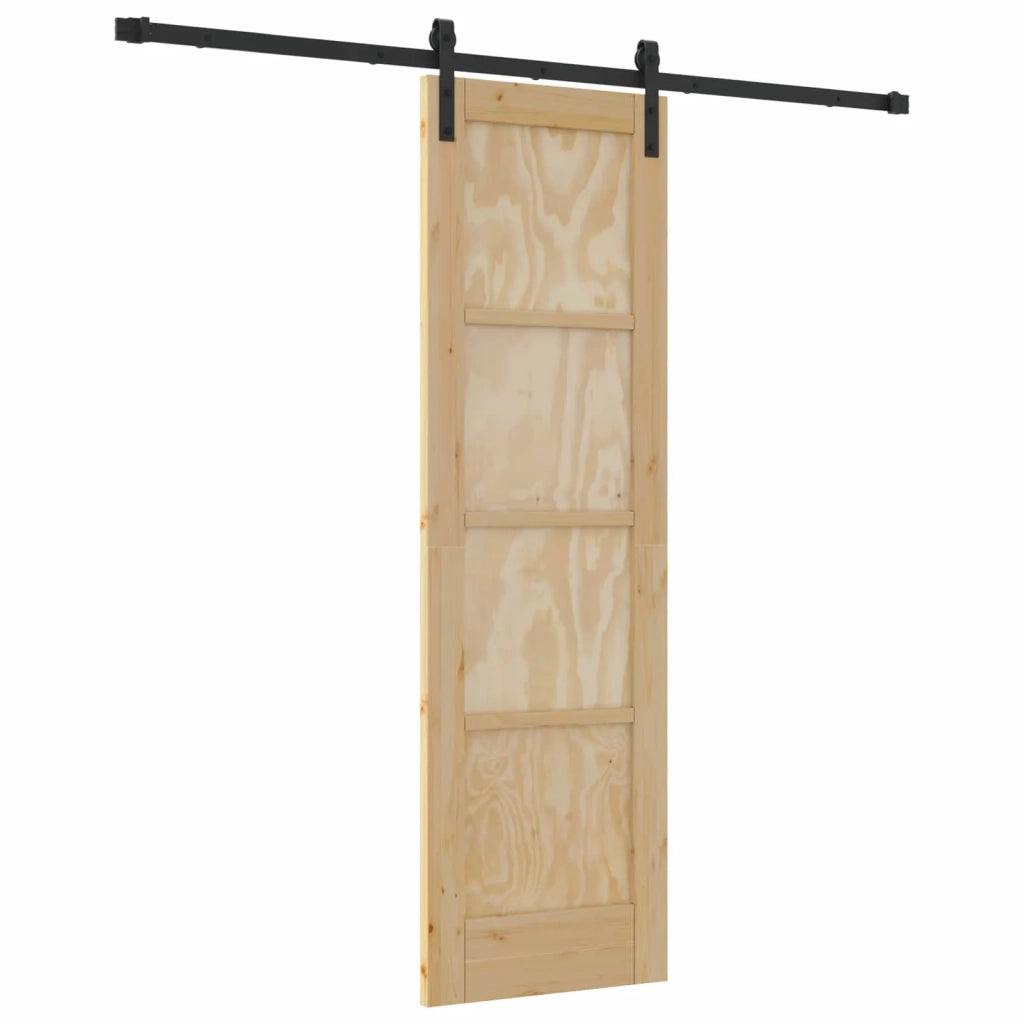 Porta scorrevole Naturale e Nero 61 x 198,5 cm 3445404