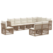 Set Divano da Giardino 10 pcs Beige polyrattan 3434253