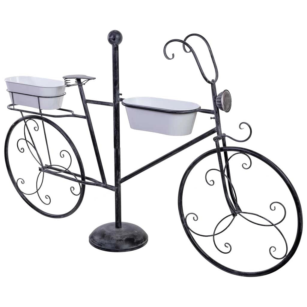 Espositivo bici in metallo con due vasche 175x29x108h cm