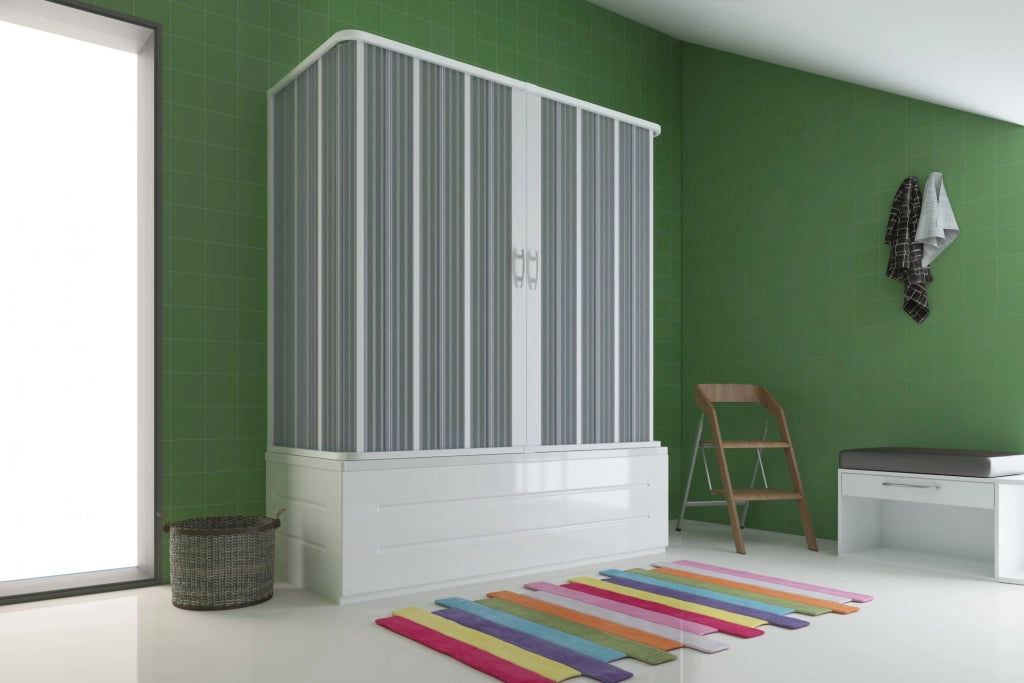 Box vasca 3 lati a soffietto angolare in pvc 70x170x70 cm Refote Dolphin